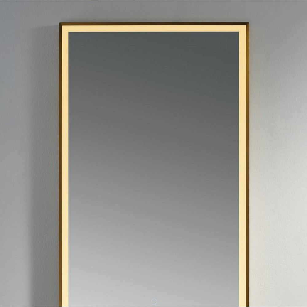 Kartell Winchcombe 1000 x 600mm Brushed Brass Rectangular Mirror