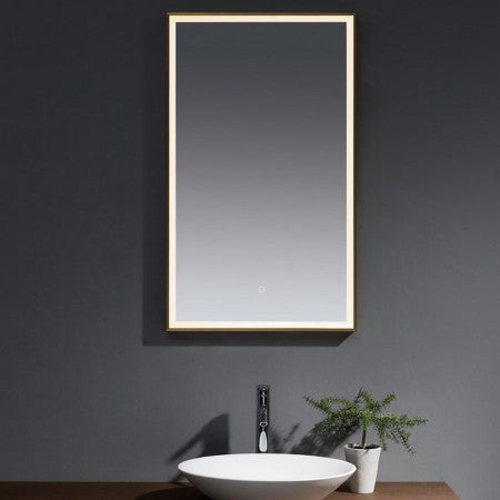 Kartell Winchcombe 1000 x 600mm Brushed Brass Rectangular Mirror