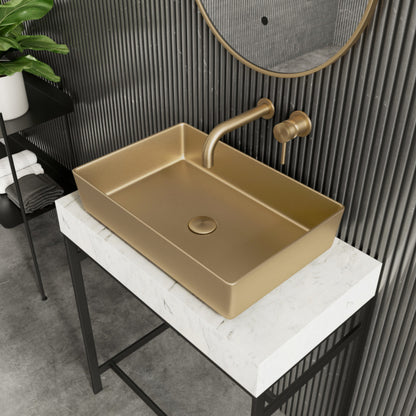 Scudo Core Metal Brushed Brass Countertop Basin