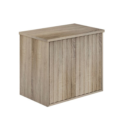 Scudo Alfie 600mm Sonoma Oak Wall Hung Vanity Unit with Countertop Basin