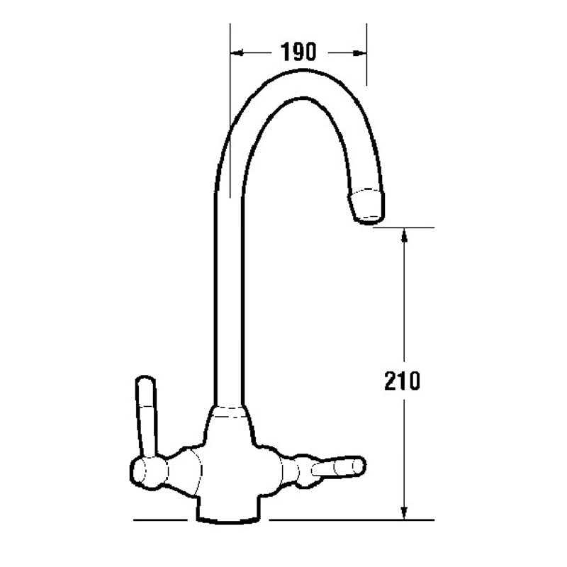 Reginox Brooklyn Dual Lever Kitchen Mixer Tap Chrome