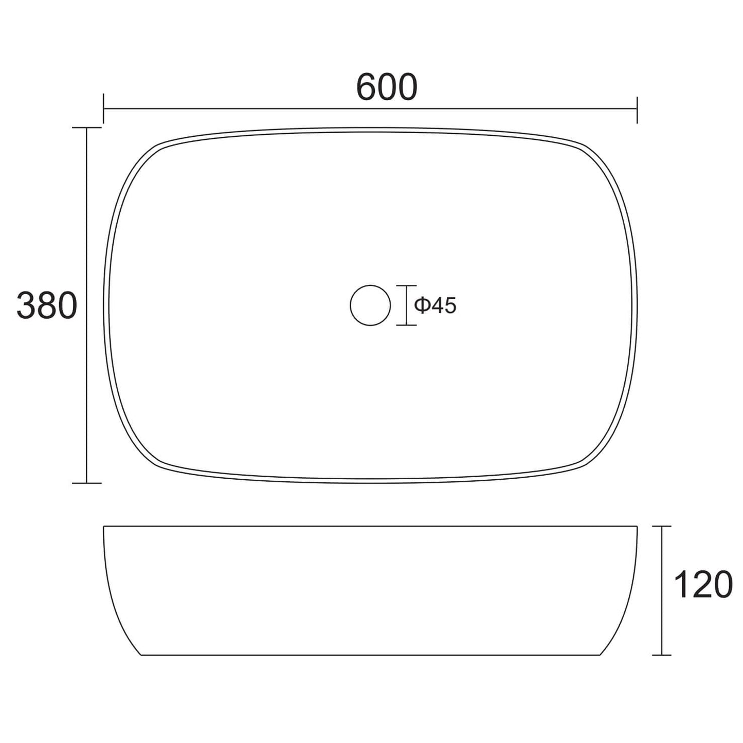 Kartell K-Vit Island White Countertop Basin In 3 Sizes