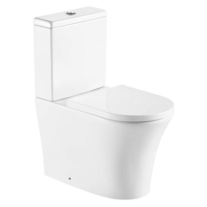 Kartell K-Vit Kameo Close-To-Wall Closed Coupled Rimless WC With Cistern And Seat