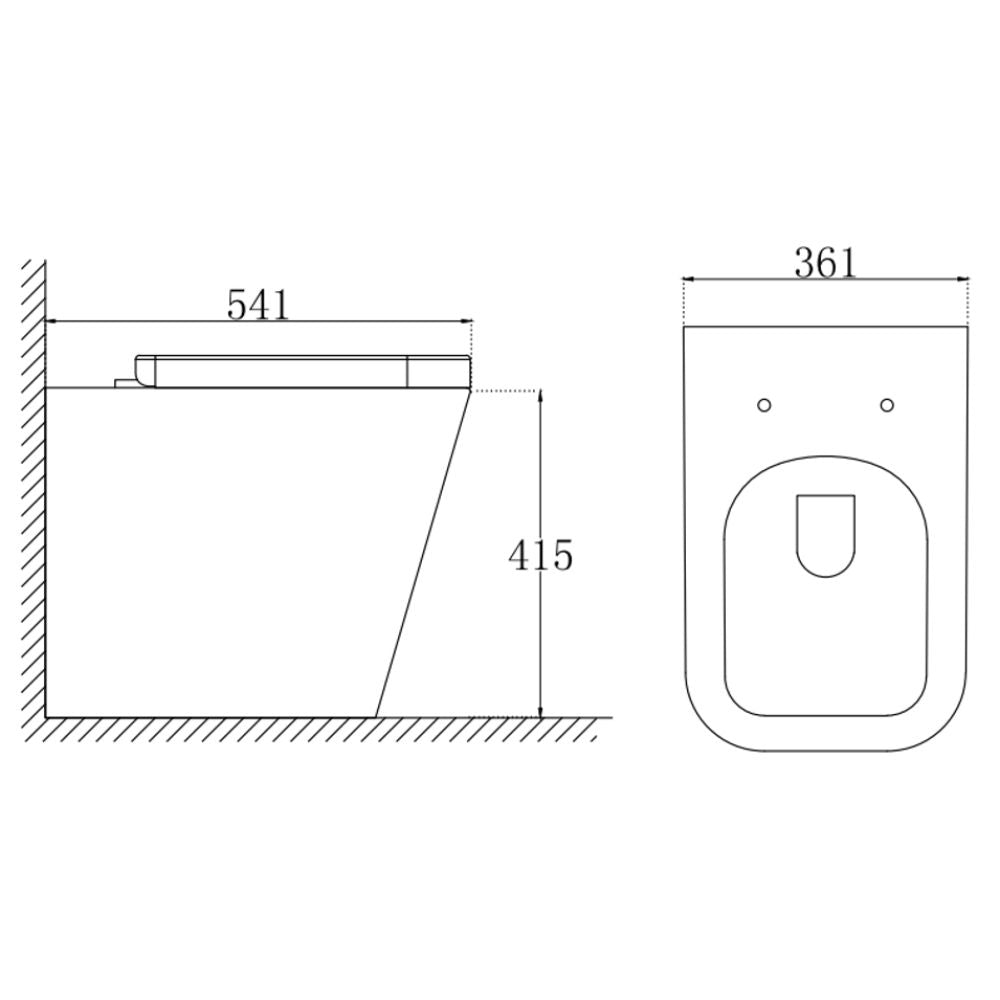 Milan Rimless BTW Toilet Pan & Soft Close Seat