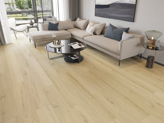 White Oak SPC Vinyl Flooring with In-built underlay 6.5 Mm/0.5x228x1524