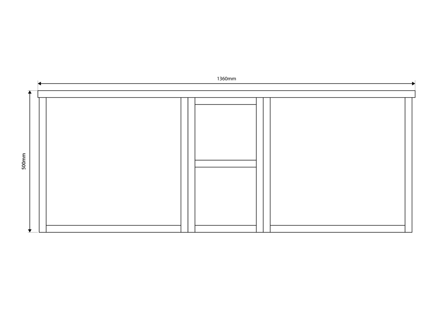 Scudo Alfie 1400mm Fluted Basin Unit With Marble Counter Top.