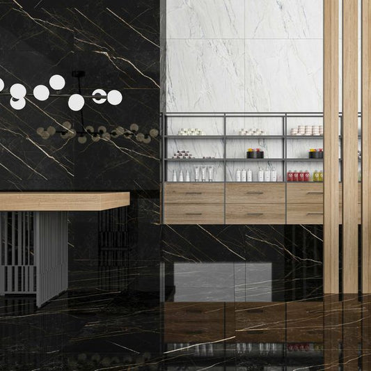 Safari Black Marble Effect 120x60