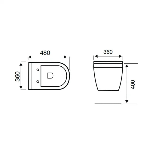 Kartell Style Wall Hung Toilet Pan With Standard Soft Close Seat