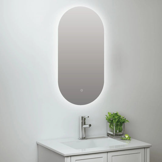 Raffy Oval Backlit Led Touch Mirror