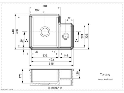 Reginox Tuscany 1.5 Bowl White Ceramic Undermount Kitchen Sink + Waste)