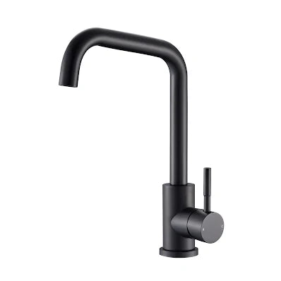 Reginox Harlem 1.5 Bowl Black Silvery Granite Composite Sink & Waste Kit and Reginox Nera Single Lever Kitchen Mixer Tap - Matt Black