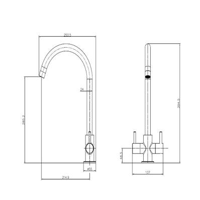 Reginox GENESIS BN II Dual Lever Monobloc Mixer Tap